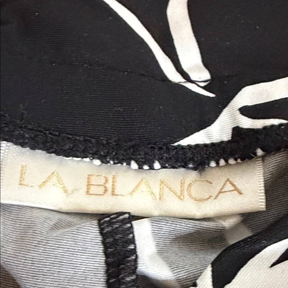 La Blanca Black and White Floral Wide-Leg Cover up pants